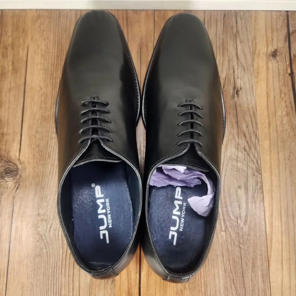 Jump New York Monaco Oxfords Dress Shoes Men Sz 7 M Black Leather Preppy Formal
